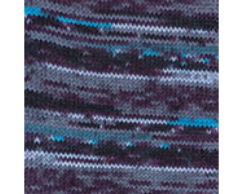 Пряжа Yarnart Crazy Color 154 (Фиолетовый, Голубой)