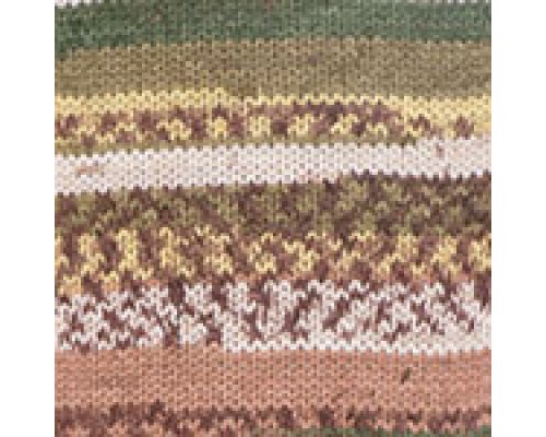 Пряжа Yarnart Crazy Color 159 (Белый, Беж, Шоколад, Хаки)
