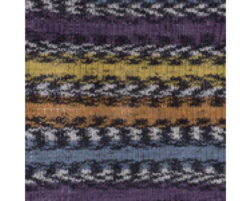 Пряжа Yarnart Crazy Color 170 (Серый, Горчица, Фиолет., Фиолет, Голубой)
